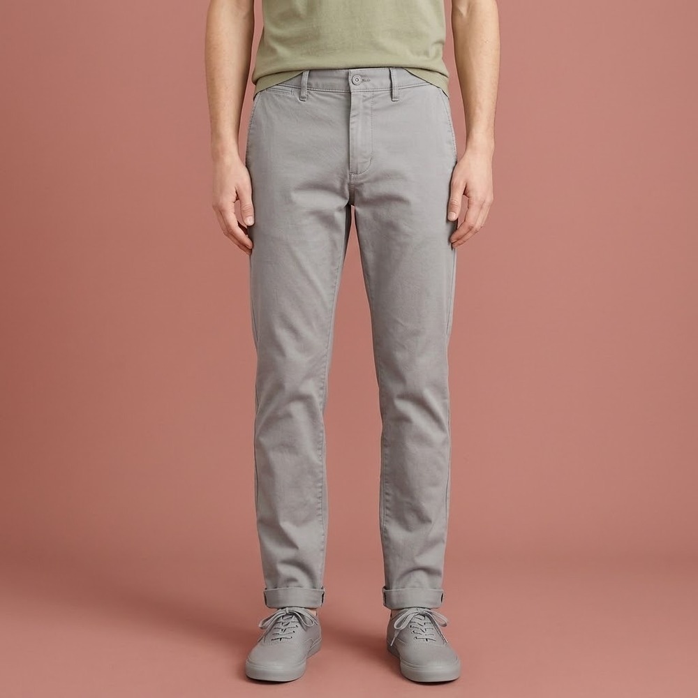 J.Crew Broken In Chino Pants Mens 32x32 Gray Straight Fit Cotton EUC